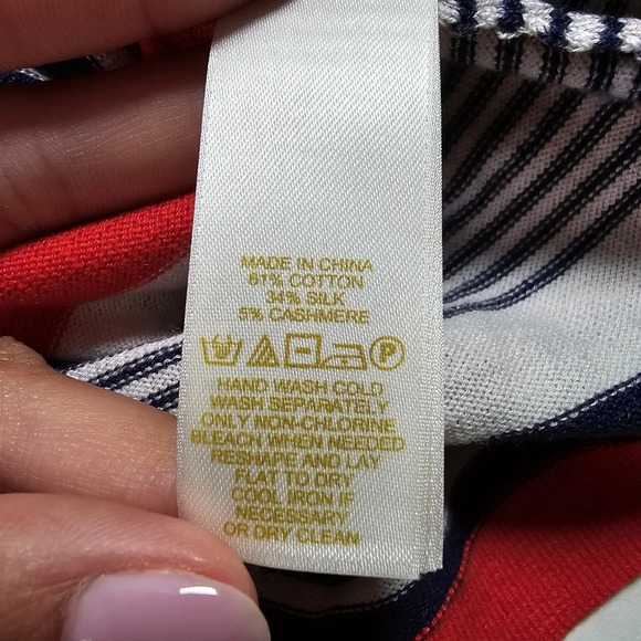 kate spade Orange/Red and Blue Striped Cardigan - Picture 10 of 10